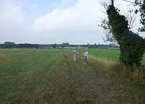 3 Thge path
                      beyond the buildings as it c