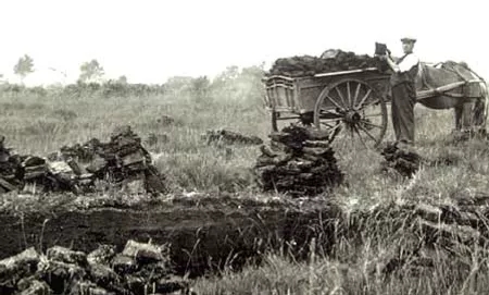 Peat cutting in 20th century