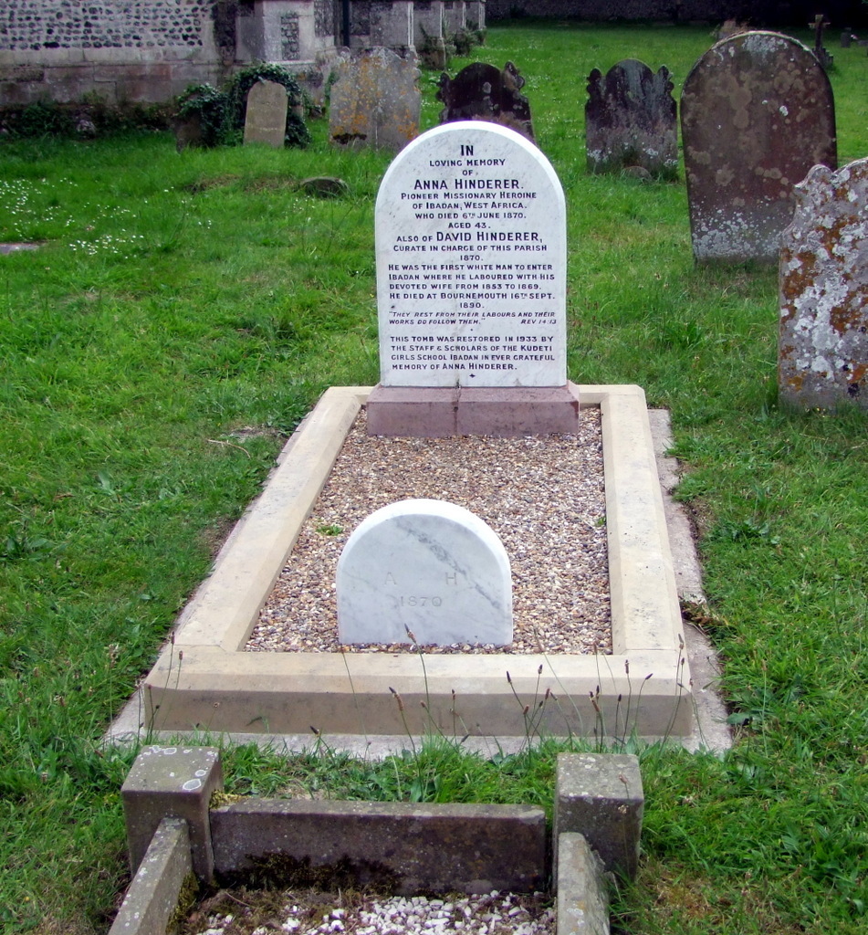 David and Anna Hinderer memorial