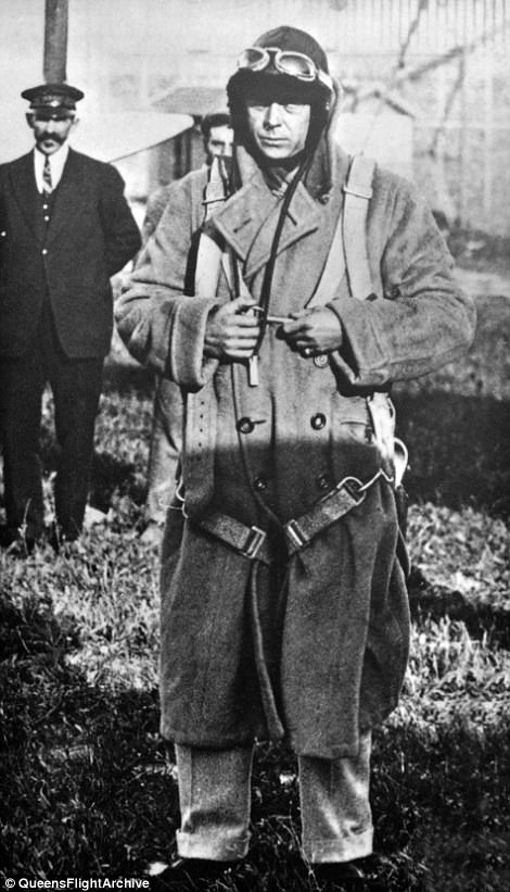 Edward, Prince of Wales with heavy flying kit &
              parachute 1930s