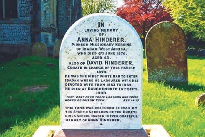 Hinderer
                grave marker
