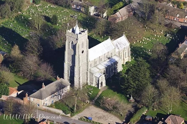Martham church and old rectory, 2011